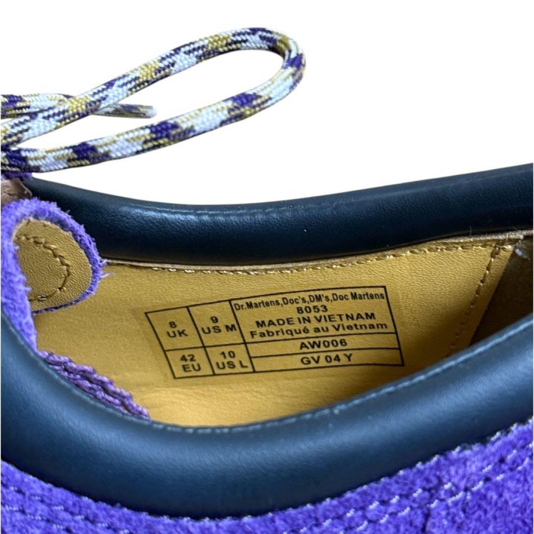 Dr. Martens 紫 スエード レースアップシューズ