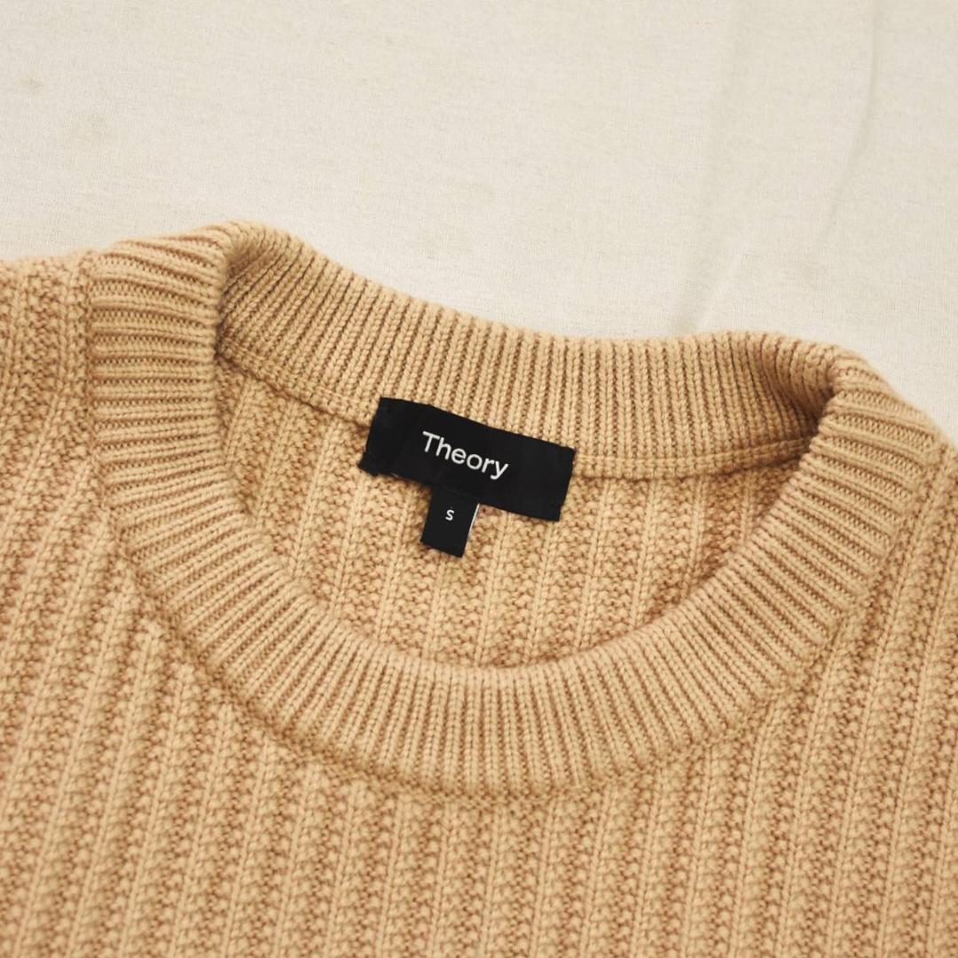 【人気】 セオリー クルーネック ブロックカラー ニット セーター S ♪