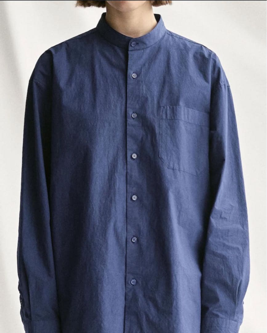 ヨーコサカモト　バンドカラーシャツ