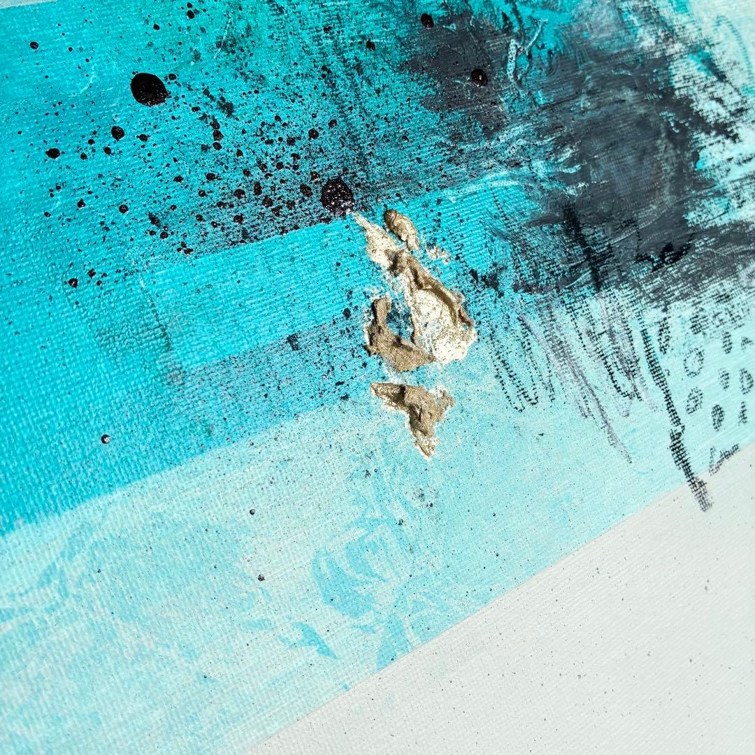 現代アート　35×35㎝　フレーム付き　インテリア　モダン　アートパネル　抽象画