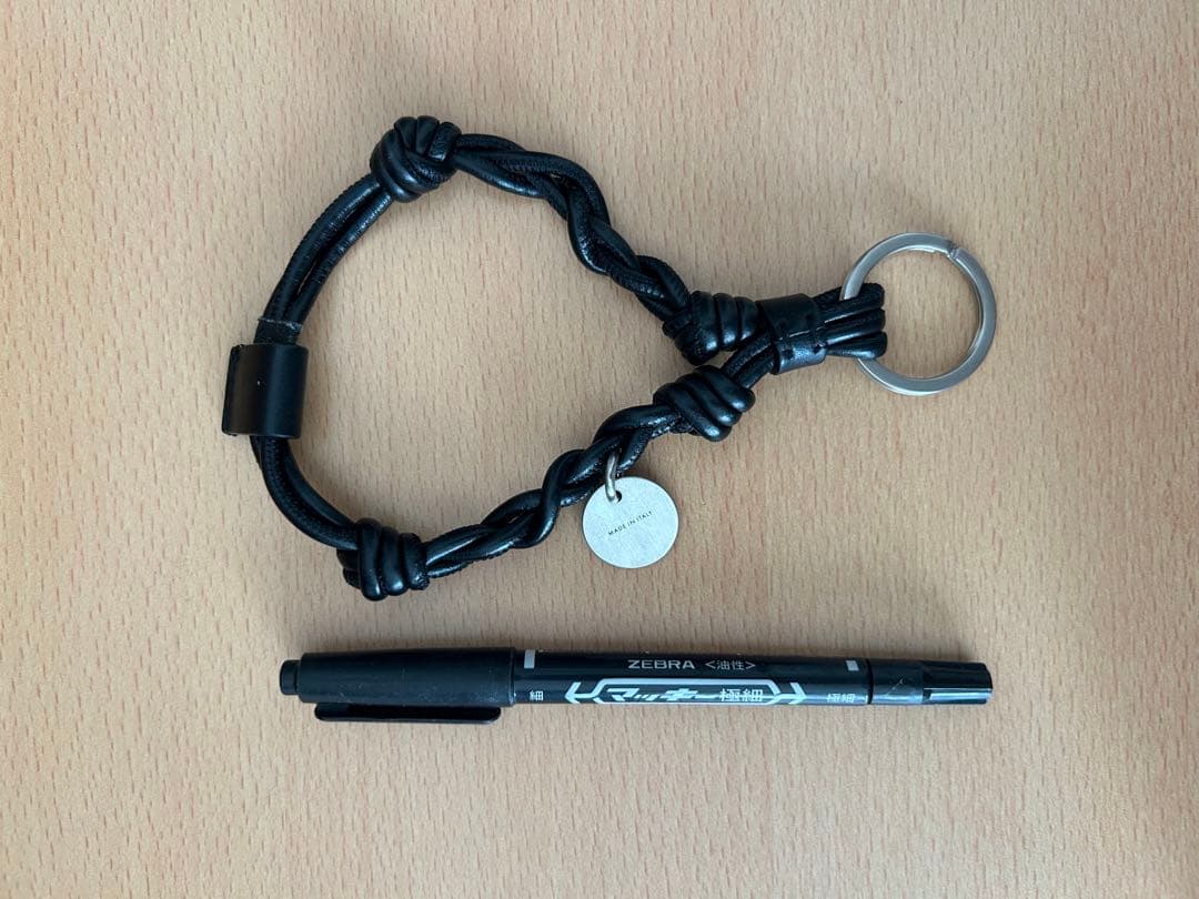 JIL SANDER直営店購入新品証明書付☆黒タングルキーリング