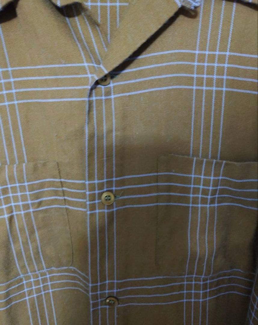 Sears レーヨンオープンカラーシャツ　XL 17ハーフ　ヴィンテージ