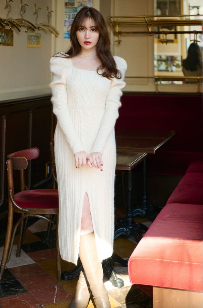 ワンピース Herlipto Bambina Cable Knit Dress