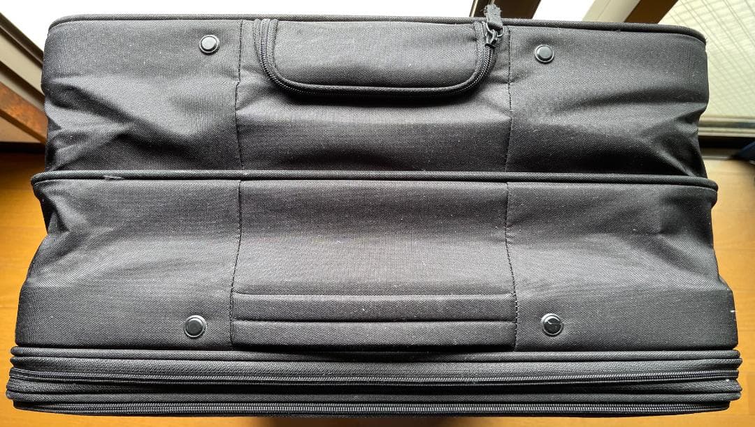 無印良品 半分の厚みで収納できる ソフト キャリーケース 黒 XL MUJI