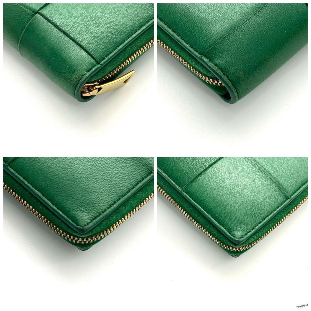 【最高級美品】ボッテガヴェネタ カセット イントレチャート ラウンドファスナー