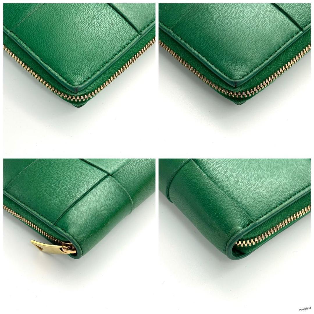 【最高級美品】ボッテガヴェネタ カセット イントレチャート ラウンドファスナー