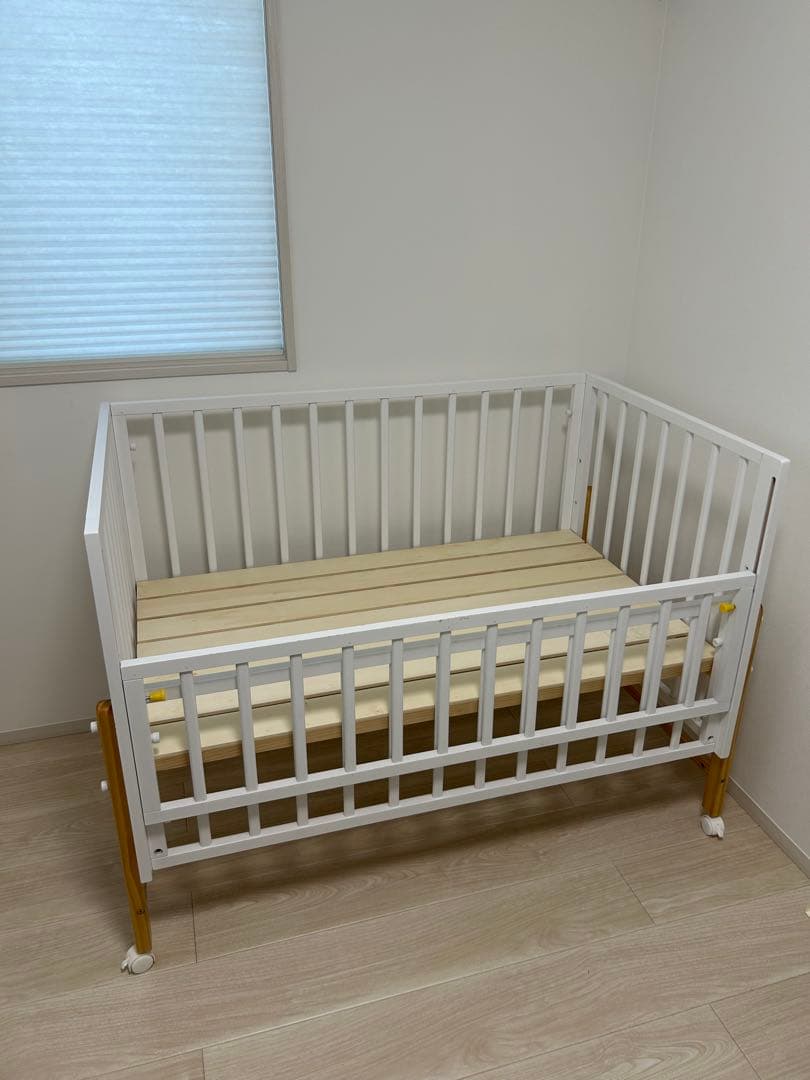 yamatoya、kihonベビーベッド、ホワイト