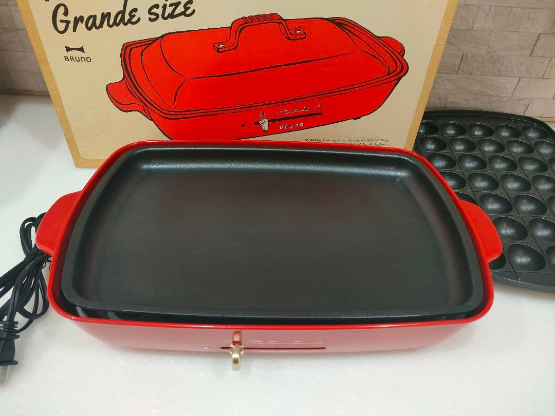 BRUNO ホットプレート グランデ 赤　RED