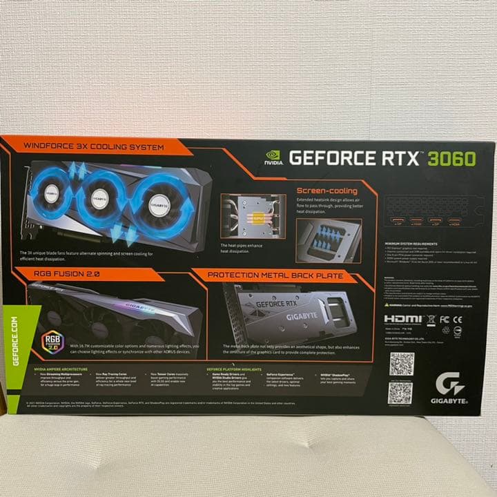 グラフィックボード・グラボ・ビデオカード GIGABYTE GeForce RTX3060 GDDR6 12GB