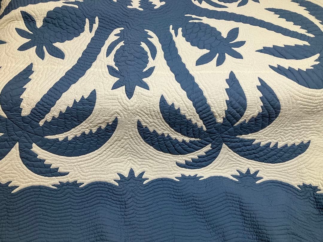 パームツリー柄キルティングカバー　手縫い
