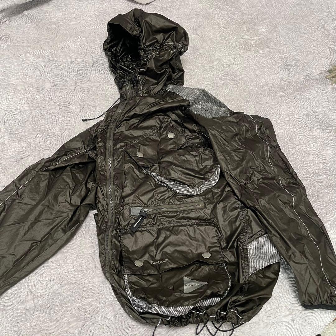 and wander×Barbour SHINY WIND HOODIE