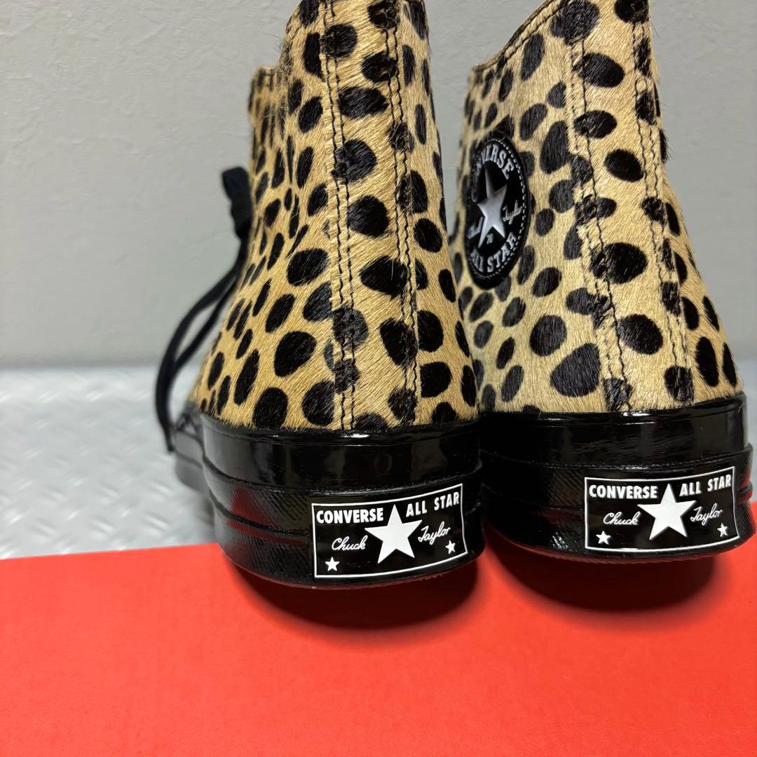 27cm ゴールド 豹 レザー ct70 チャックテイラー コンバース 古着