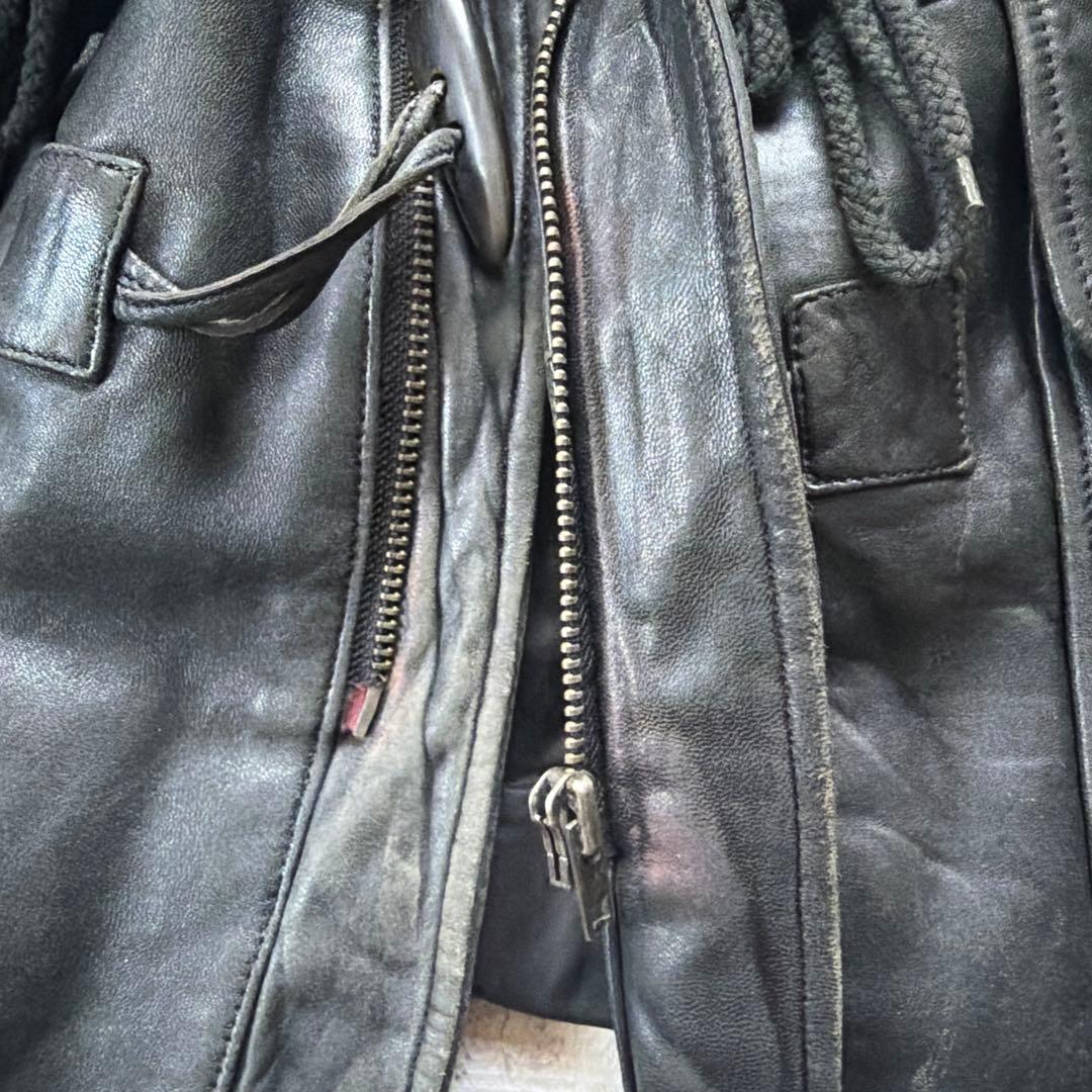 90s GAINSBOUR レザージャケット　レザーダッフルコート　サイズ38