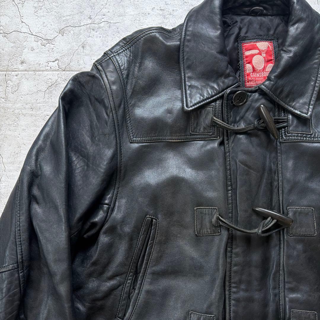90s GAINSBOUR レザージャケット　レザーダッフルコート　サイズ38