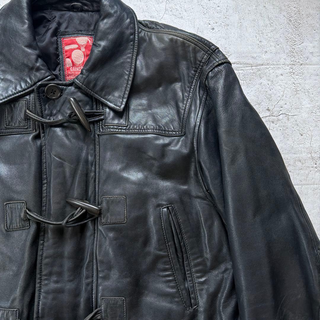 90s GAINSBOUR レザージャケット　レザーダッフルコート　サイズ38