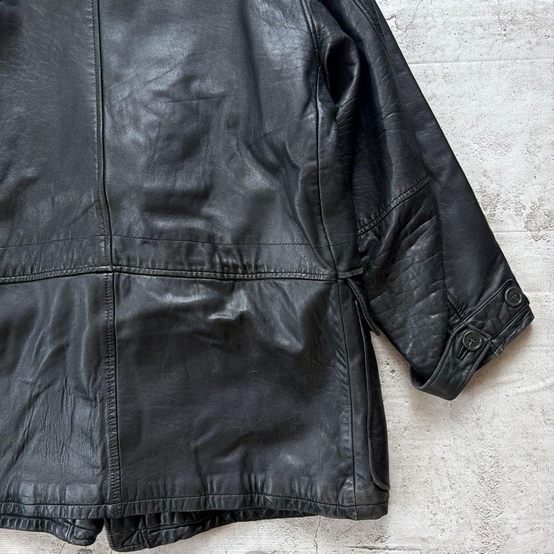 90s GAINSBOUR レザージャケット　レザーダッフルコート　サイズ38