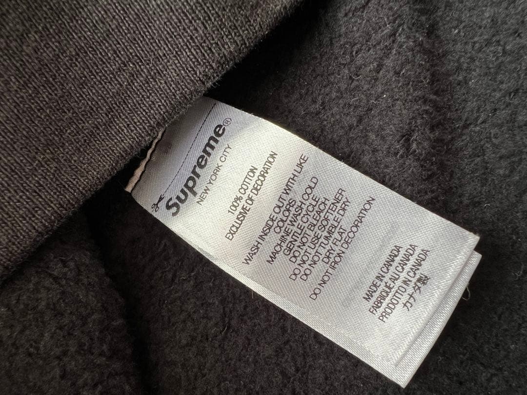 Supreme シュプリーム アラビック ロゴ フーディ プルオーバー　黒　L