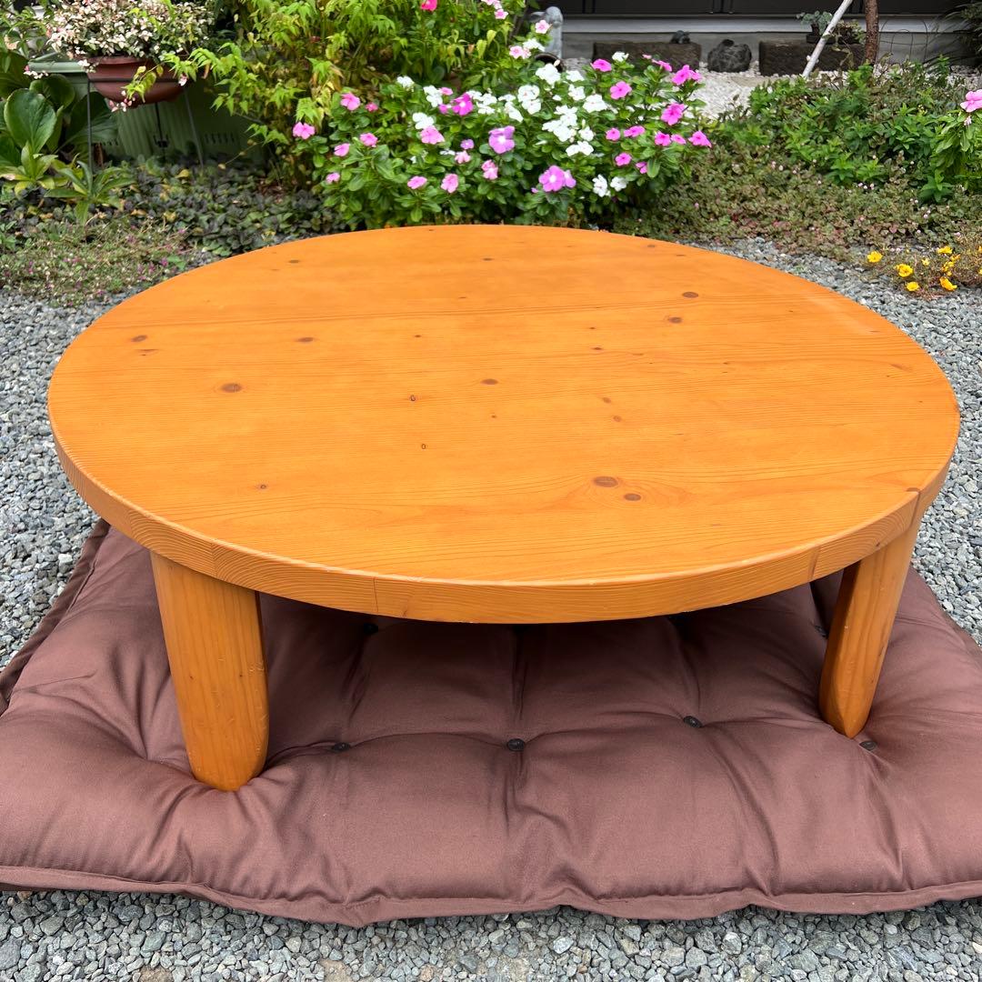 NITORI ちゃぶ台 スコッチ100 円卓 丸テーブル 天然木 折りたたみ