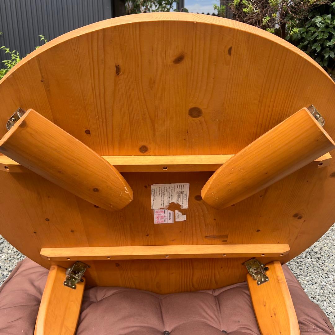 NITORI ちゃぶ台 スコッチ100 円卓 丸テーブル 天然木 折りたたみ