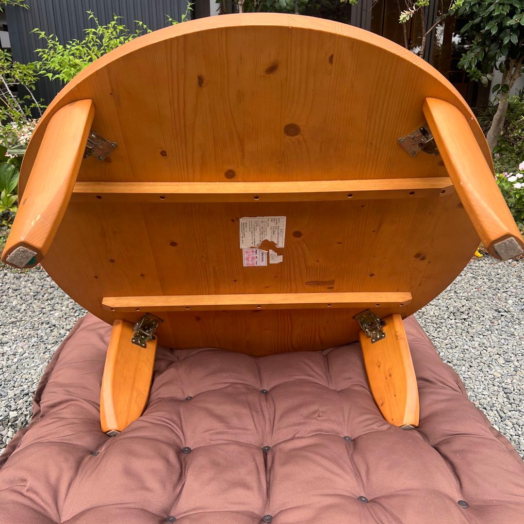 NITORI ちゃぶ台 スコッチ100 円卓 丸テーブル 天然木 折りたたみ