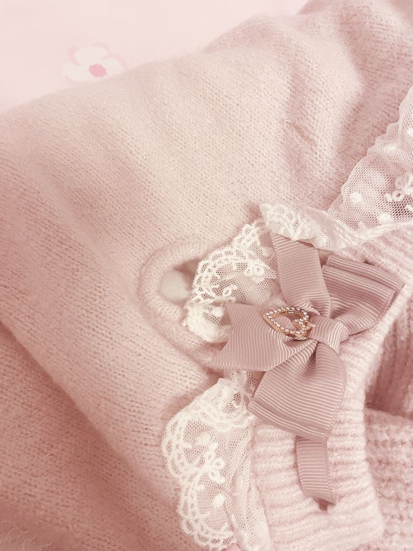 リズリサ スピンドルポンポンニットトップス