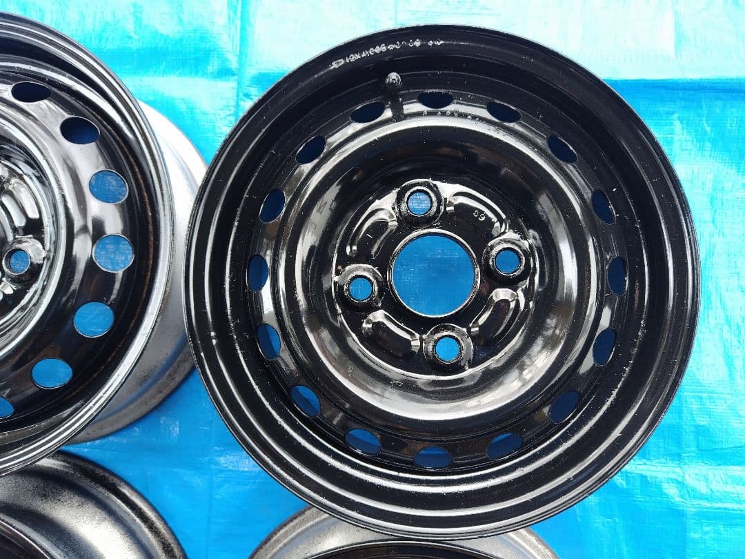 145/80R12・LT【2/2】軽トラ用スタッドレス・鉄ホイール付、２本分割