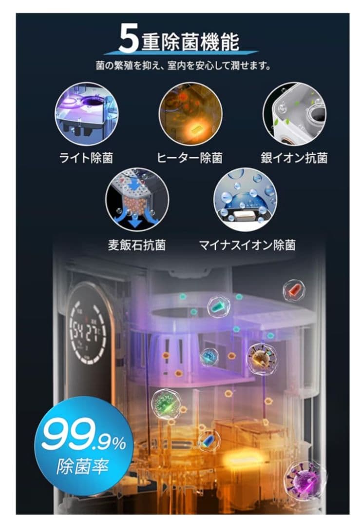 大容量9L ハイブリッド加湿器 未使用新品 インフルエンザ対策