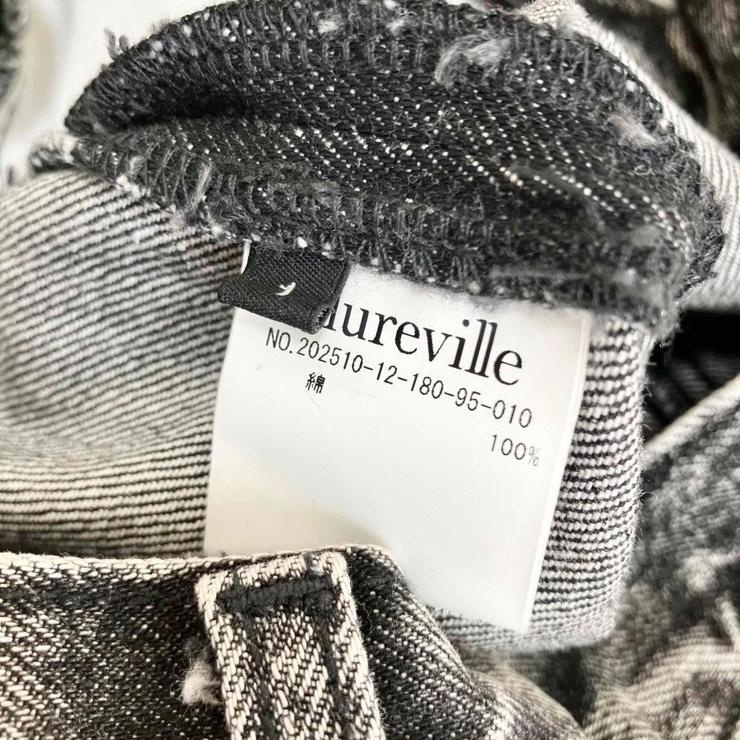 25SS アルアバイル ラインデニムパンツ ブラック サイズ1