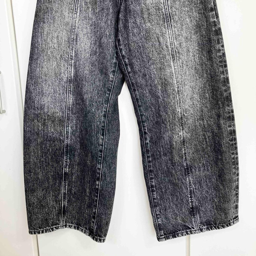 25SS アルアバイル ラインデニムパンツ ブラック サイズ1