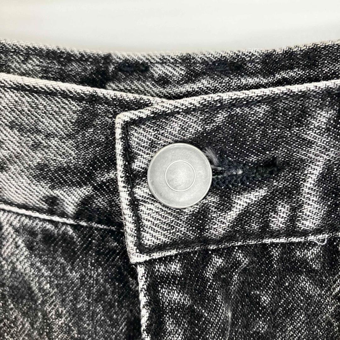 25SS アルアバイル ラインデニムパンツ ブラック サイズ1