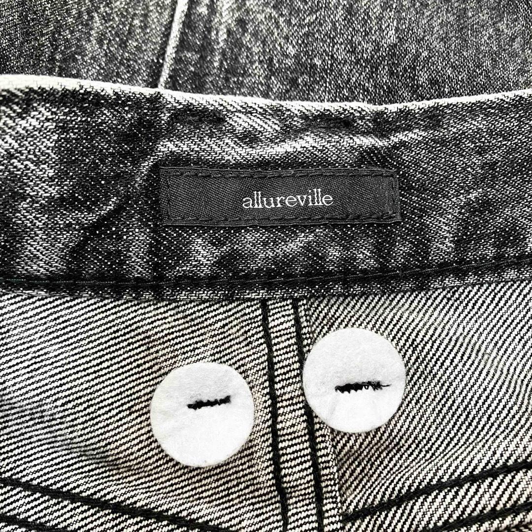 25SS アルアバイル ラインデニムパンツ ブラック サイズ1