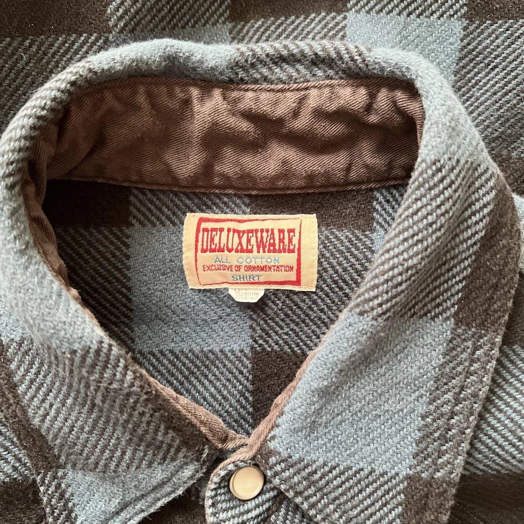 デラックスウエア HV-00WS ウエスタンシャツ M 日本製 ネイビー