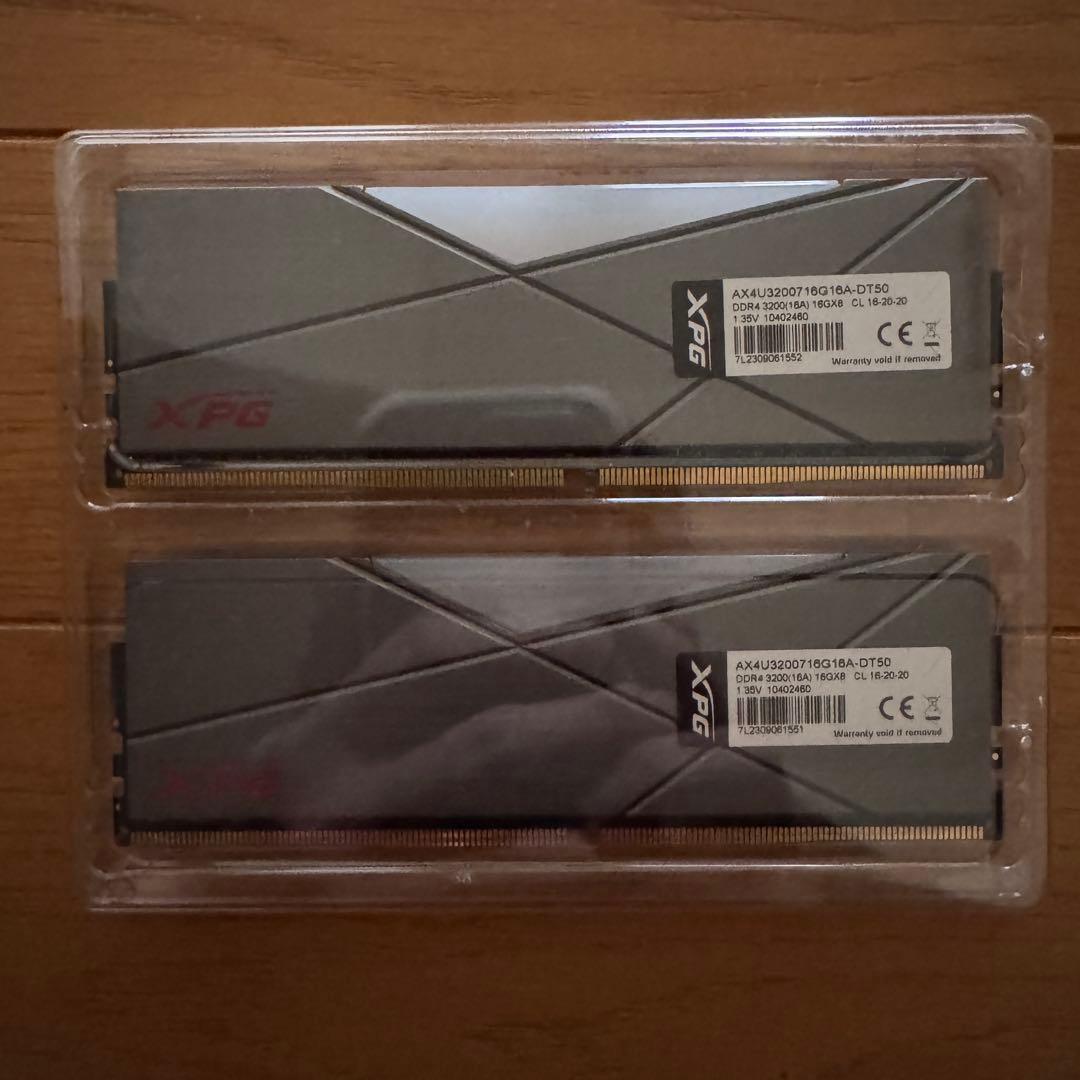 動作品 XPG SPECTRIX D50 32GB(16GB×2枚)発光式メトリ