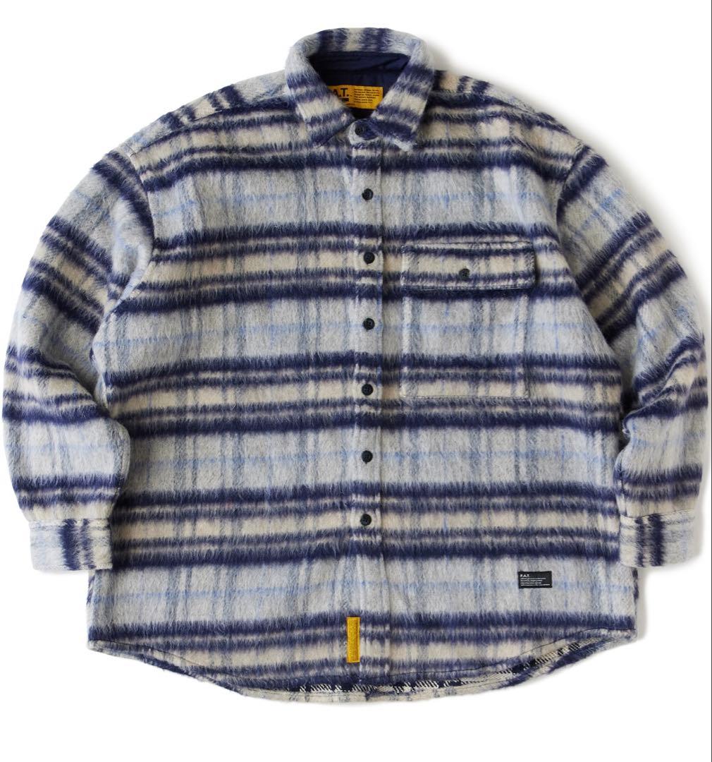 美品FAT SHAGGYOVERフランネル チェック柄 シャツ