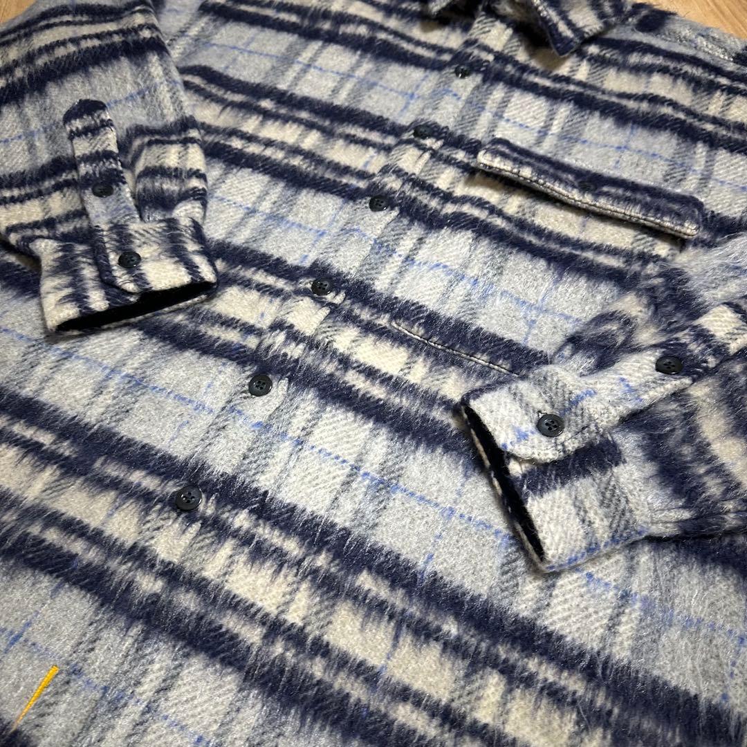 美品FAT SHAGGYOVERフランネル チェック柄 シャツ