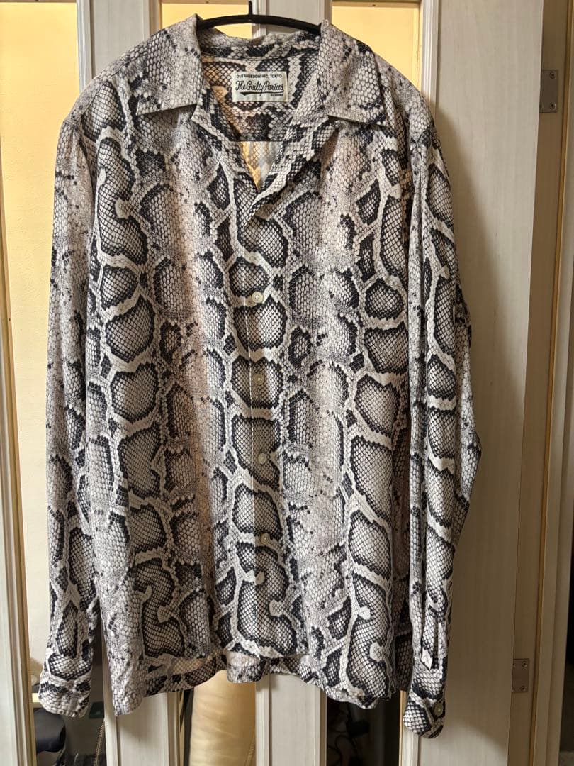 チ*す様 窪塚洋介着用パイソン柄シャツpython アロハ L