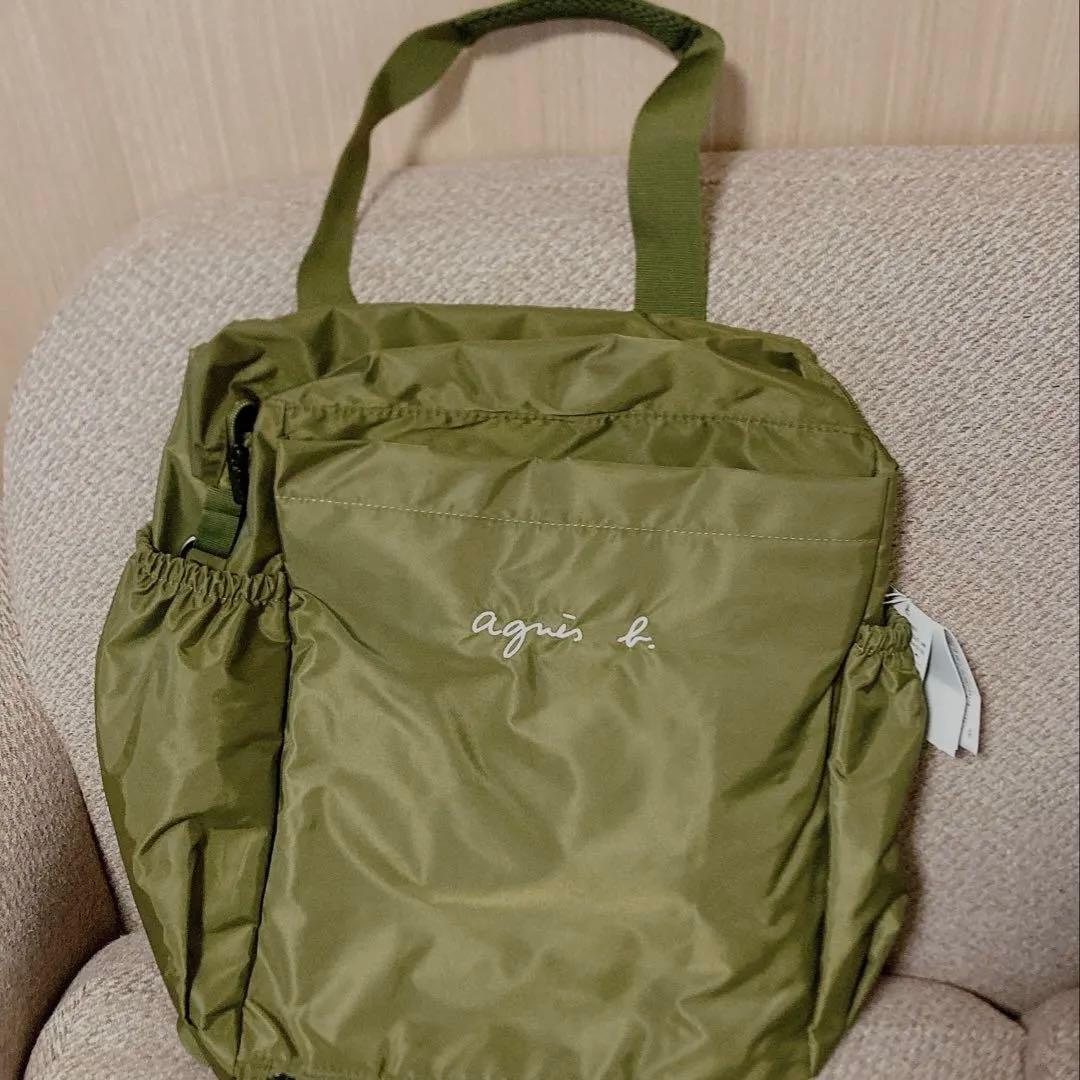 【新品未使用】agnes b voyage マザーズバッグ リュック　カーキ