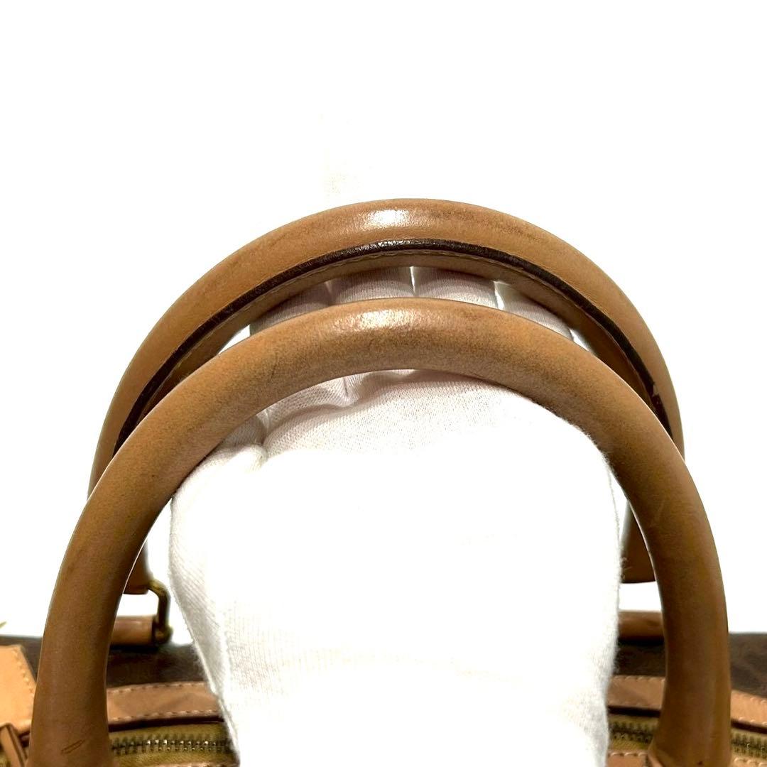 セリーヌ　ボストンバッグ　カデナ　マカダム柄　トリオンフ PVC 鍵　大容量