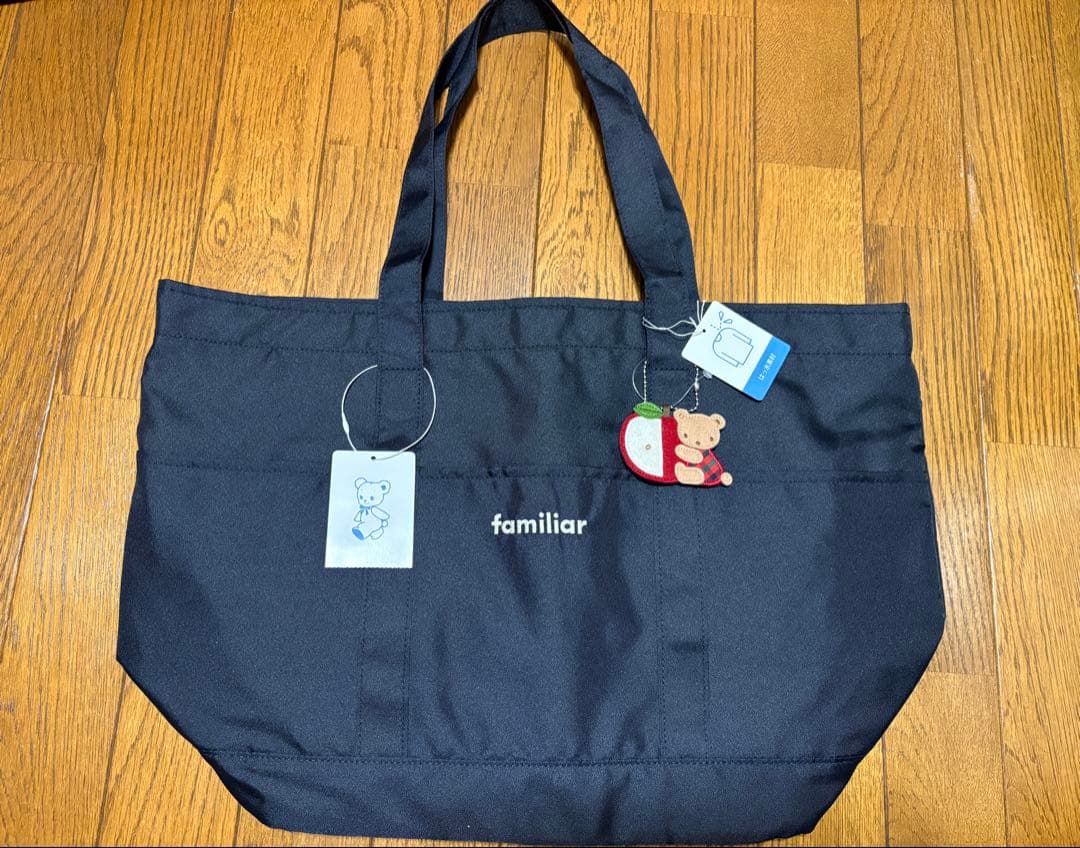 【新品未使用品】familiar ファミリア マザーズバッグ 赤チェック タグ付