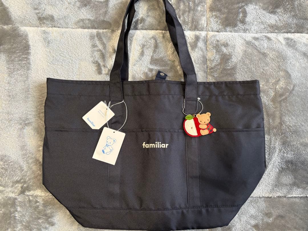 【新品未使用品】familiar ファミリア マザーズバッグ 赤チェック タグ付