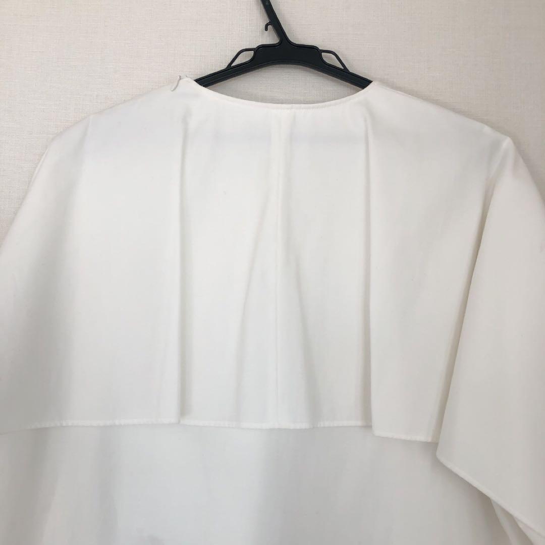 美品！LOHEN ケープブラウス　ホワイト 長袖 シャツ　ローヘン