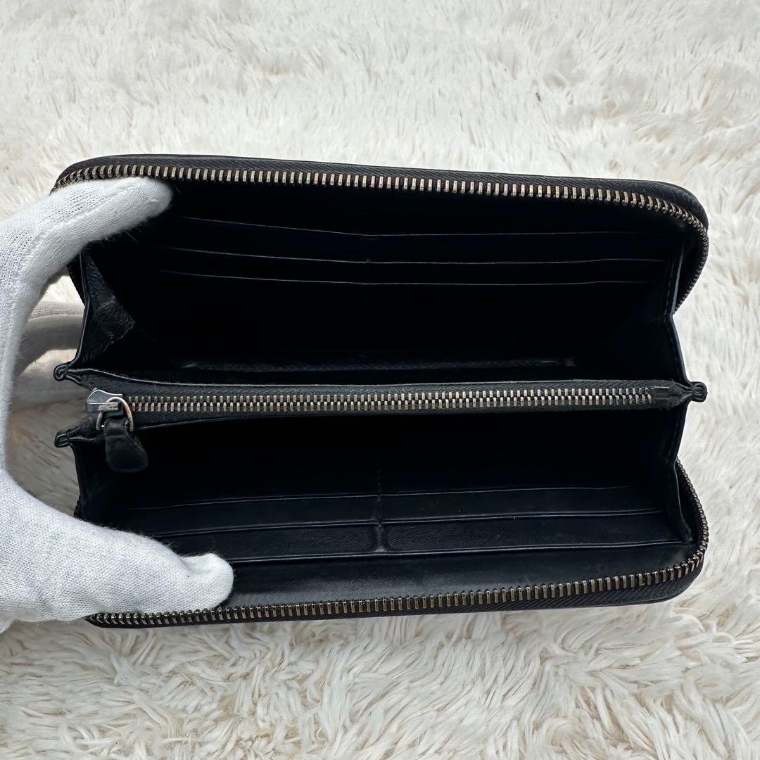 ✨美品✨ボッテガヴェネタ　長財布　ラウンドジップ　イントレチャート　黒