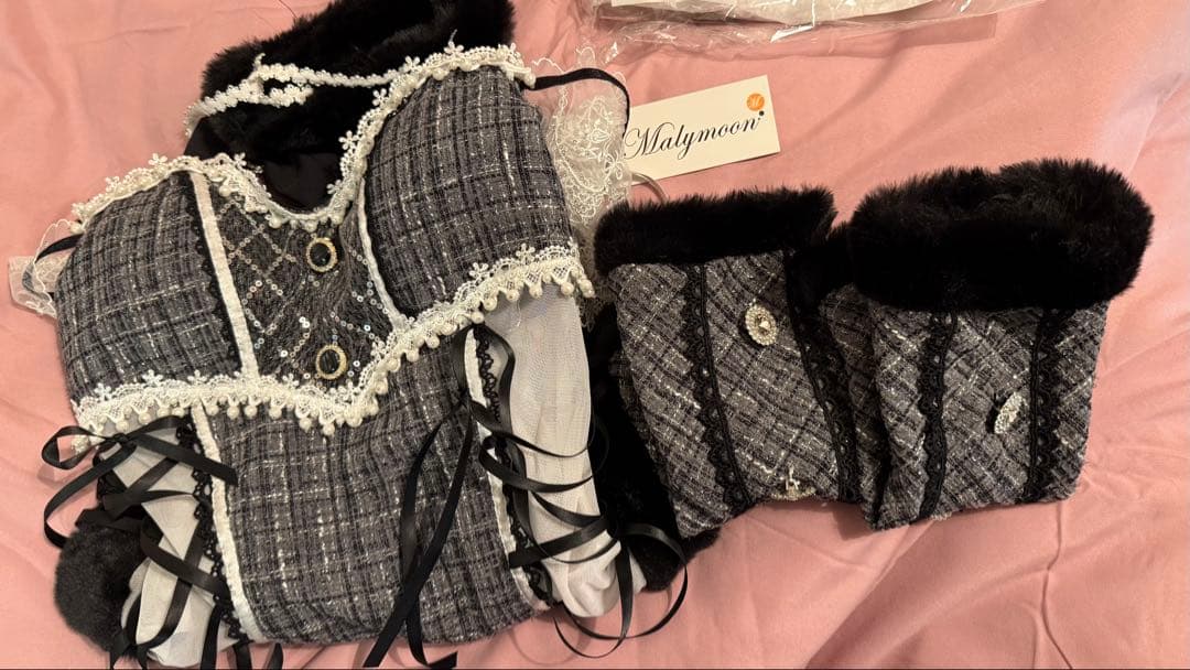 R*。様 ベルチュールツイードバニー　ブラック　マリームーン