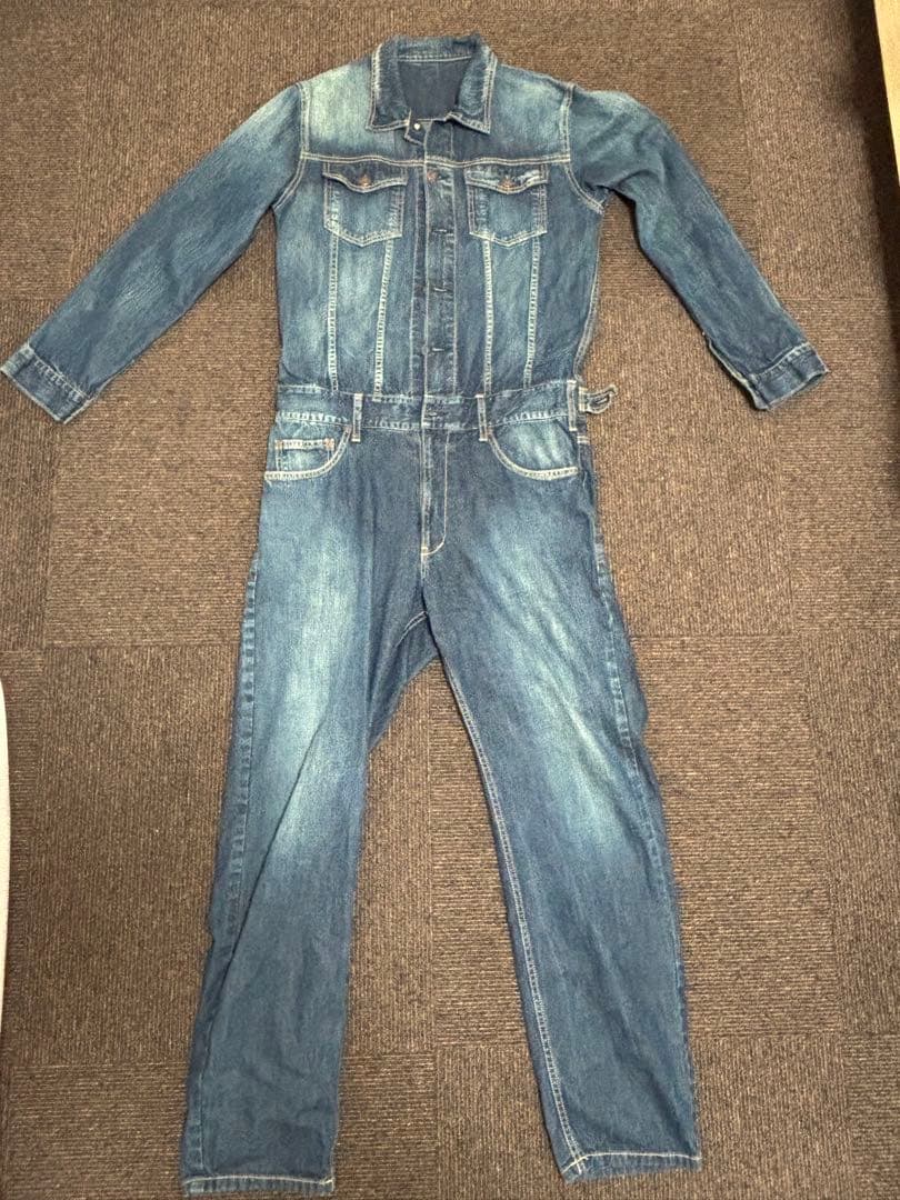 【デニムツナギコレクター様】インディゴブルー デニム　オールインワン　サイズ1