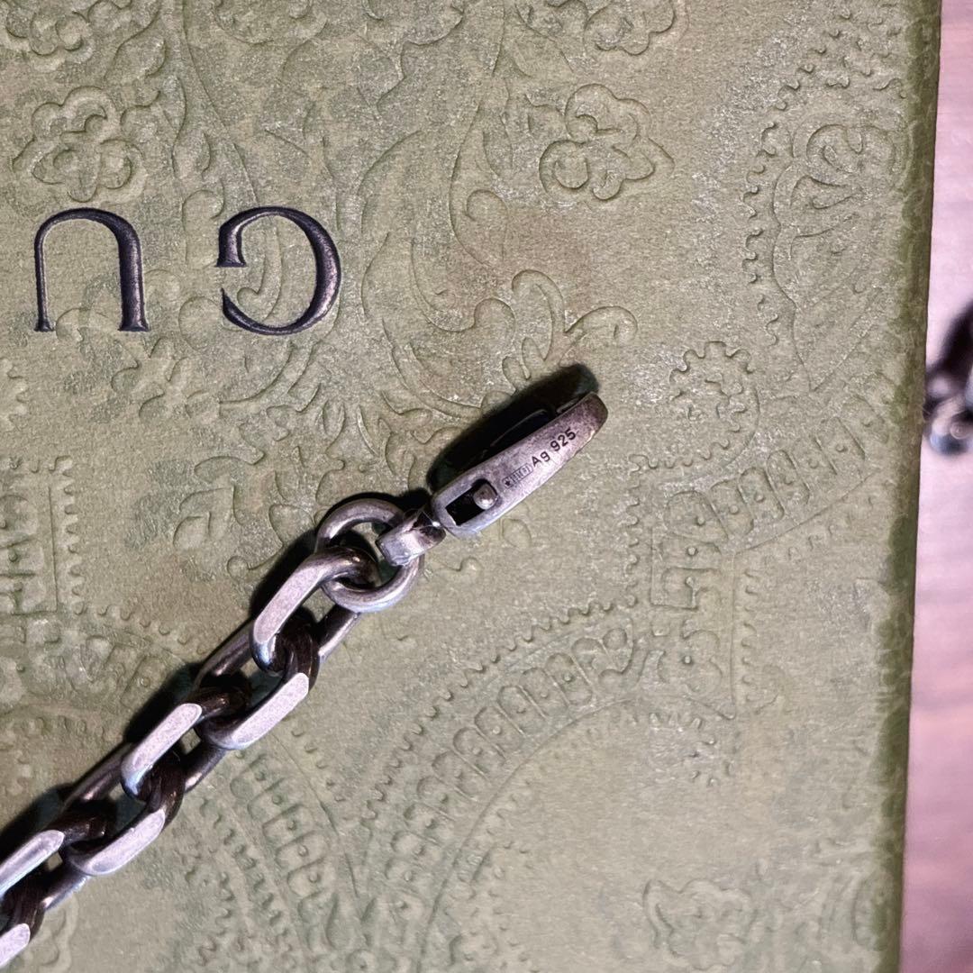 グッチ　インターロッキング　チェーンリンク　ロング　ネックレス　925 60cm