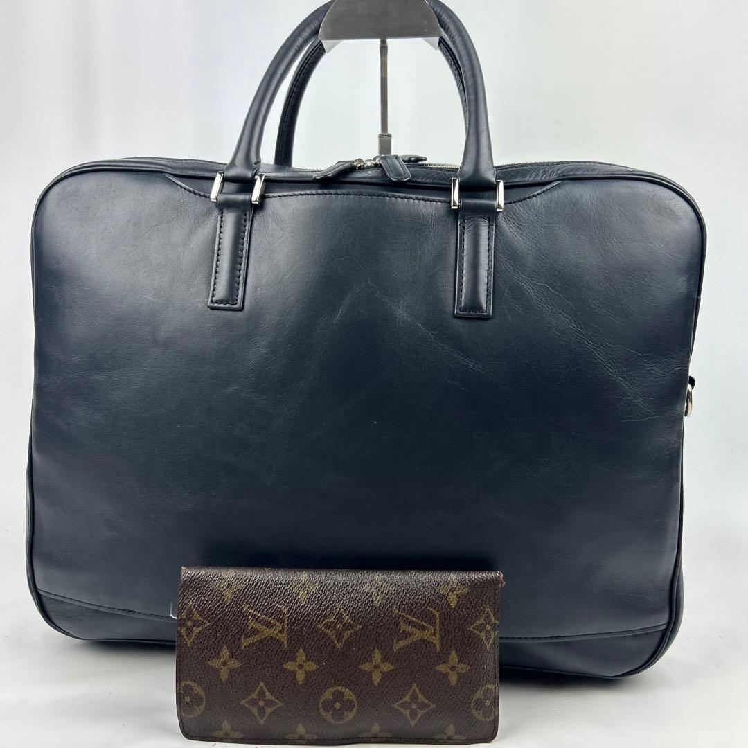 【美品】ビジネスレザーファクトリー　ビジネスバッグ　オールレザー　2way 2層