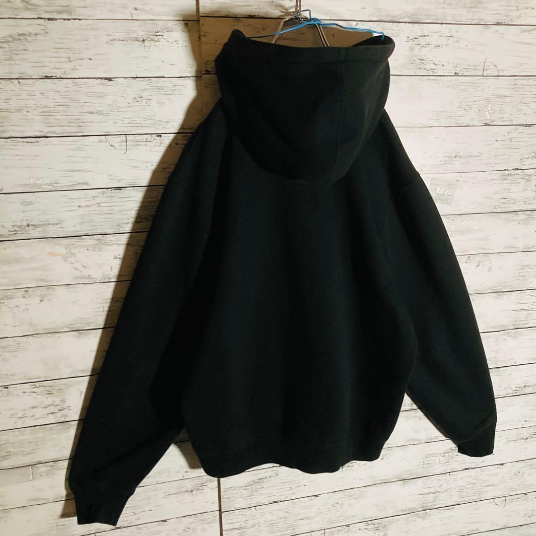 【美品】ステューシー☆センターロゴ　アーチ　パーカー　裏起毛　2XL相当　即完売