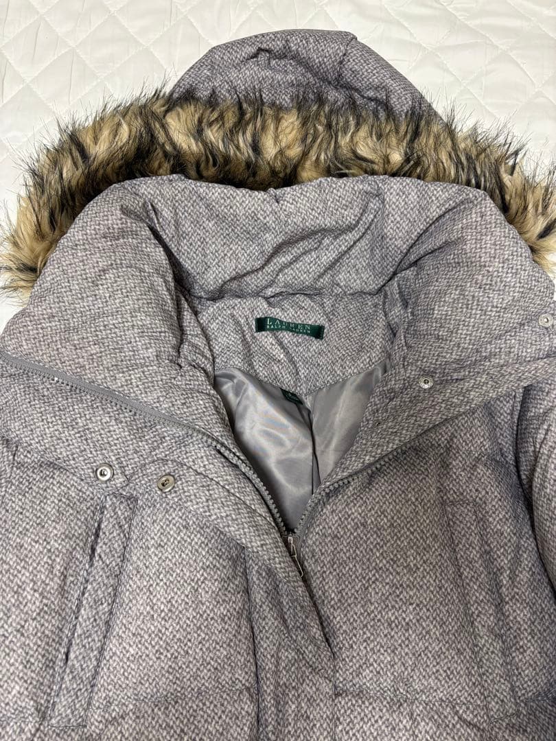 LAUREN RALPH LAUREN グレー ダウンコート ダウンジャケット
