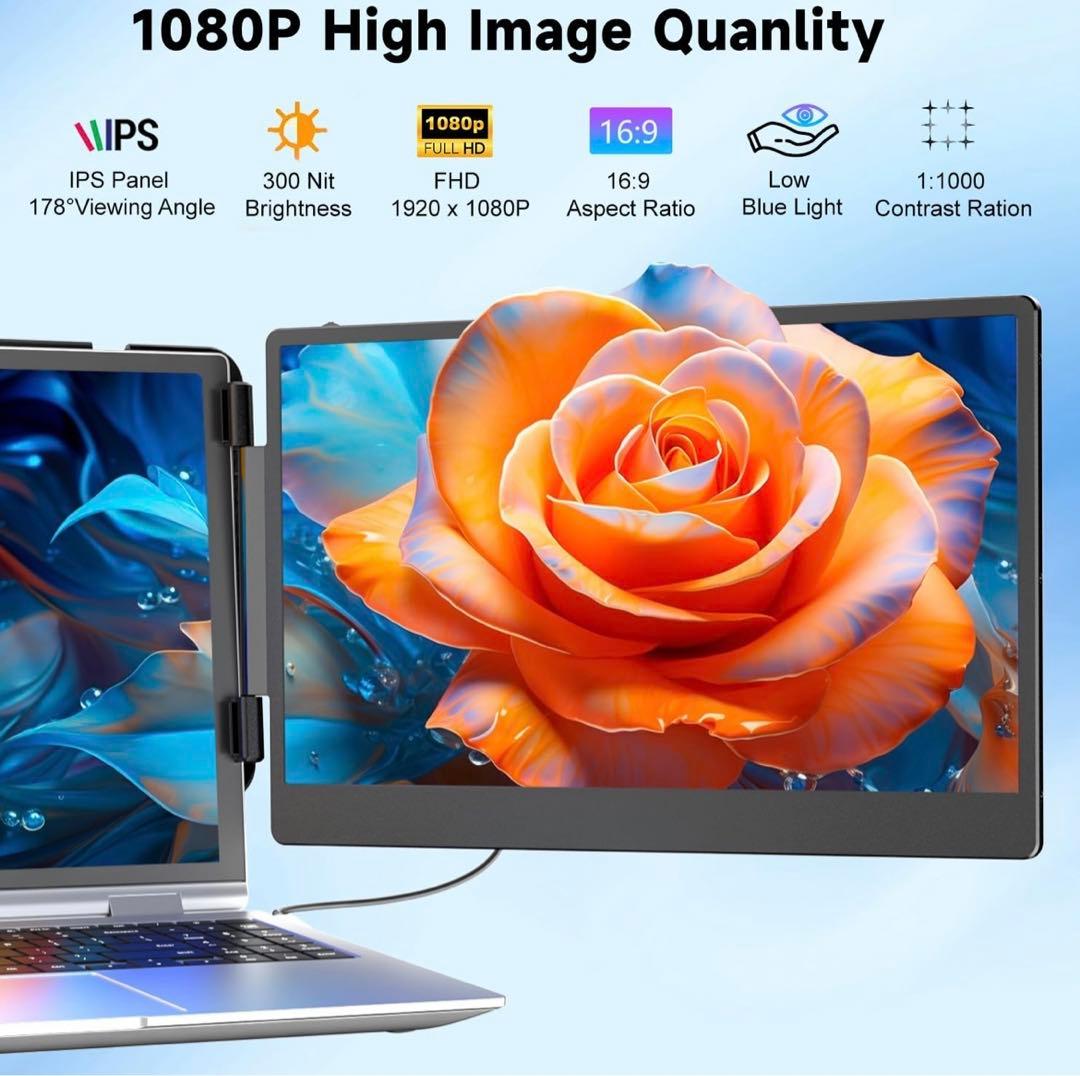 KEFEYA ノートパソコン画面エクステンダー 14インチ ポータブルモニター