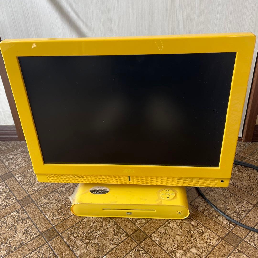 テレビ　レトロ　黄色　イエロー　ジャンク　レトロポップ　インチ不明